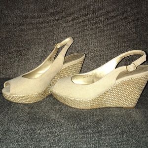 Tahari Wedge Peep Toe Espadrille Wedge Sandle